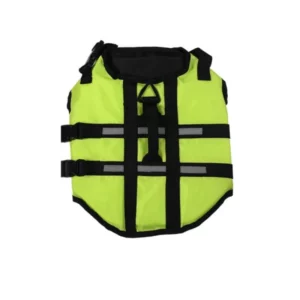 Green dog life jacket