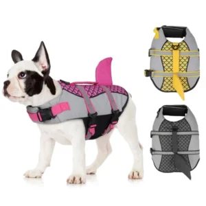 Dog life jacket with fin