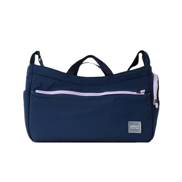 Dark blue dog carrier bag with large side pocket