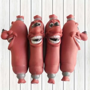 Sausage shaped chew toy for dogs