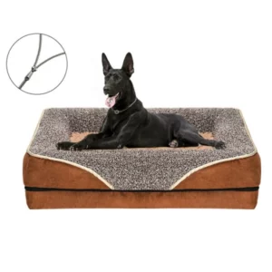 Elegant brown and beige dog sofa