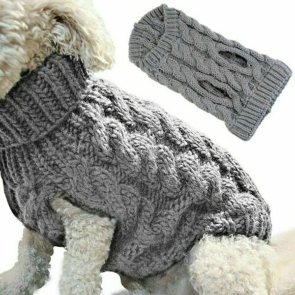 Warm wool sweater for dogs