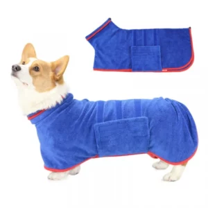 Microfiber bathrobe for dogs