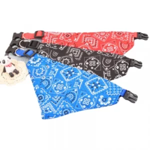 Bandana collar with drawing print for dogs