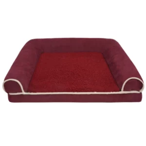 Red sofa-style dog bed