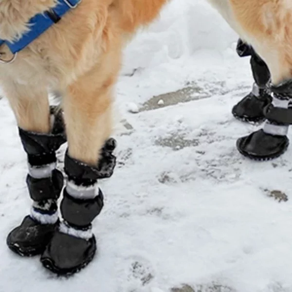 Solid color non-slip boots for large dogs