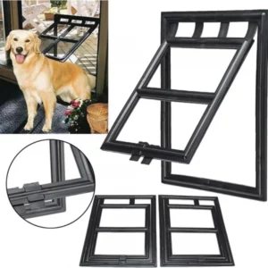 Lockable plastic dog flap