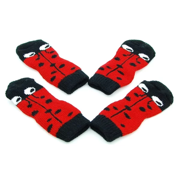 Non-slip knitted dog socks