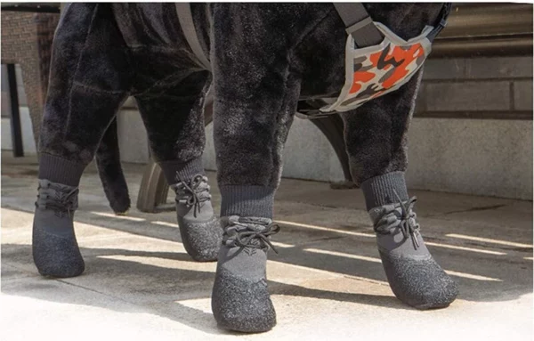 Elegant gray cotton slippers for dogs