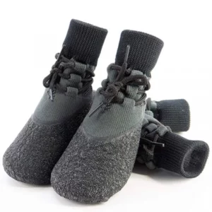 Elegant gray cotton slippers for dogs