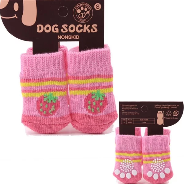 Multicolored warm cotton slippers for dogs