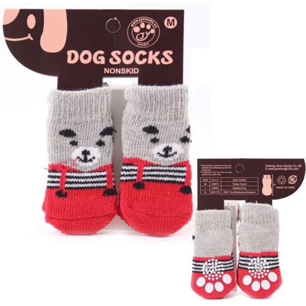 Multicolored warm cotton slippers for dogs