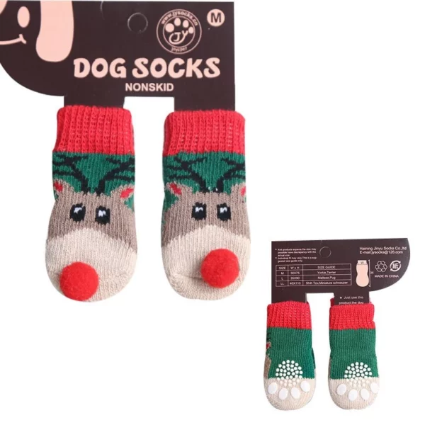 Multicolored cotton slippers for dogs