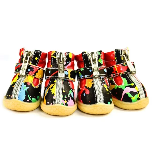 Multicolored pet shoes