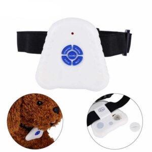 Anti-bark collar with strap for dogs