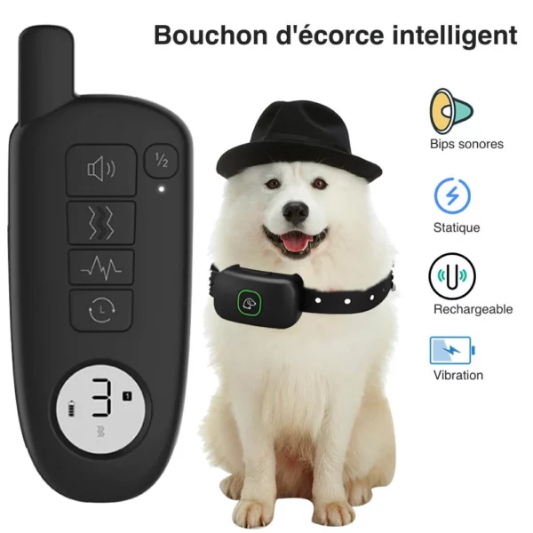 Anti-bark collar with remote control for dogs