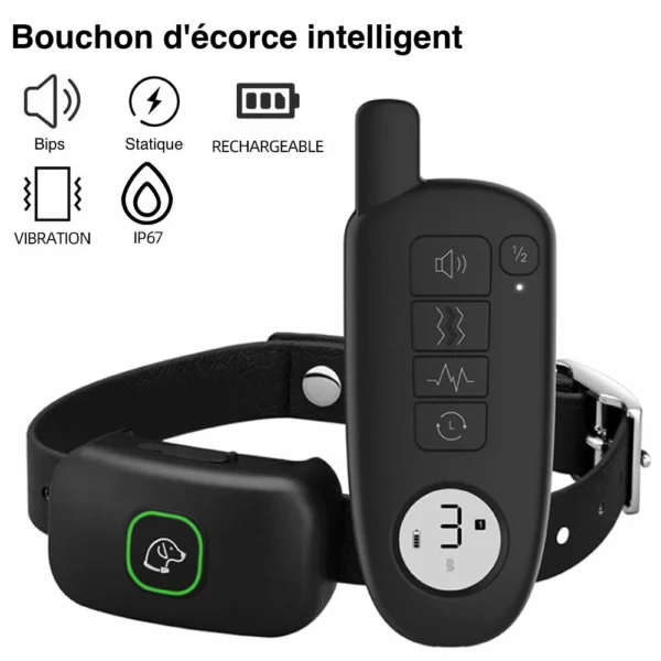 Anti-bark collar with remote control for dogs