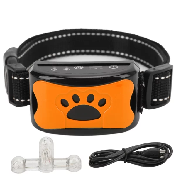 Anti-bark dog paw pattern collar