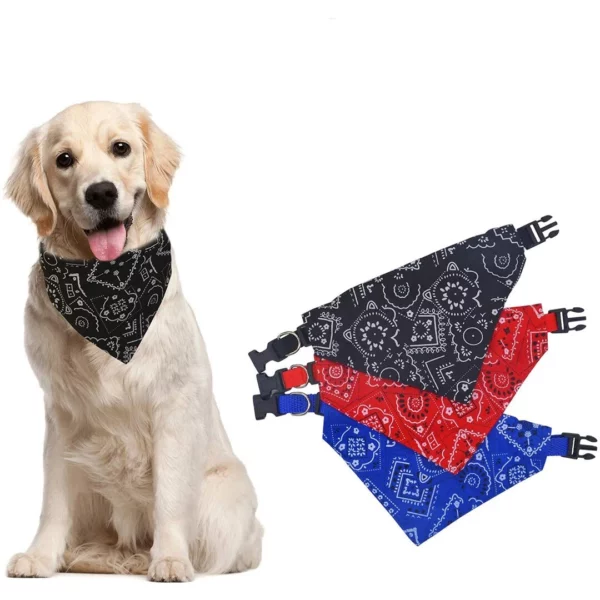 Bandana collar with drawing print for dogs