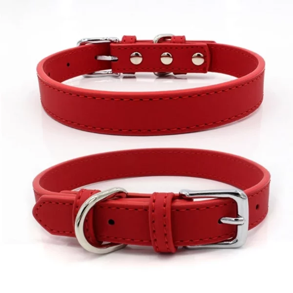 Colorful leather dog collar