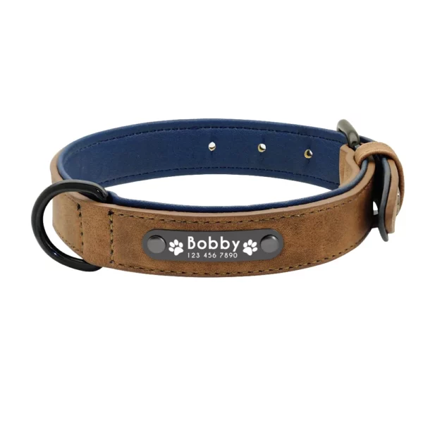 Personalized leather dog collar