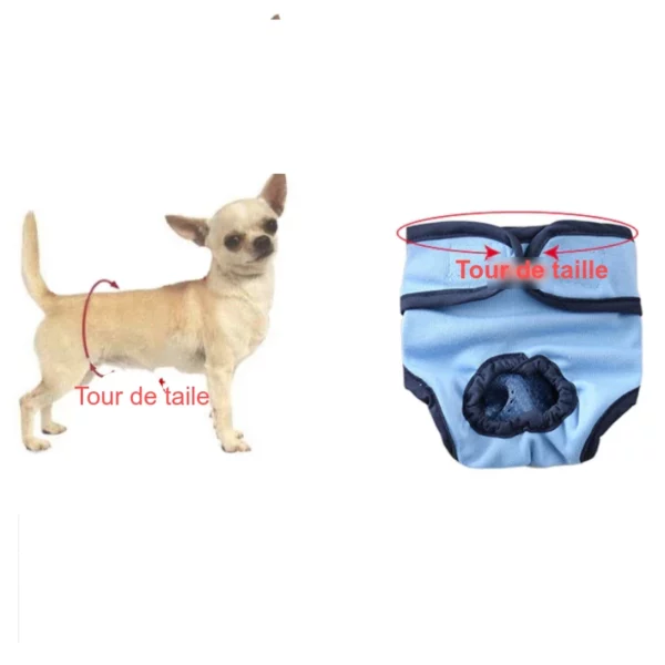 Washable cotton diaper for dogs