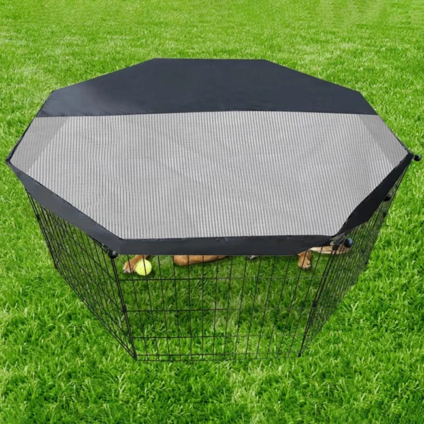 Orthogonal shaded dog playpen cover