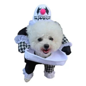 Halloween costume for clown dog