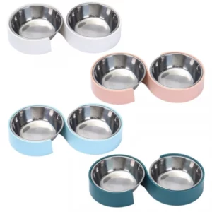 Double dog food bowl