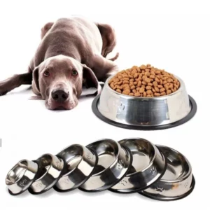 Stainless steel dog bowl