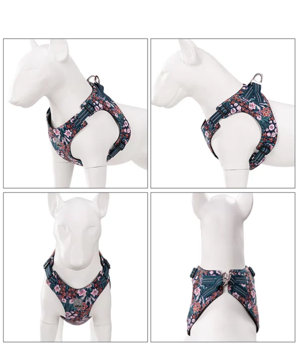 Flower pattern cotton harness for dogs