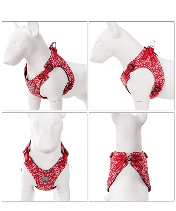 Flower pattern cotton harness for dogs