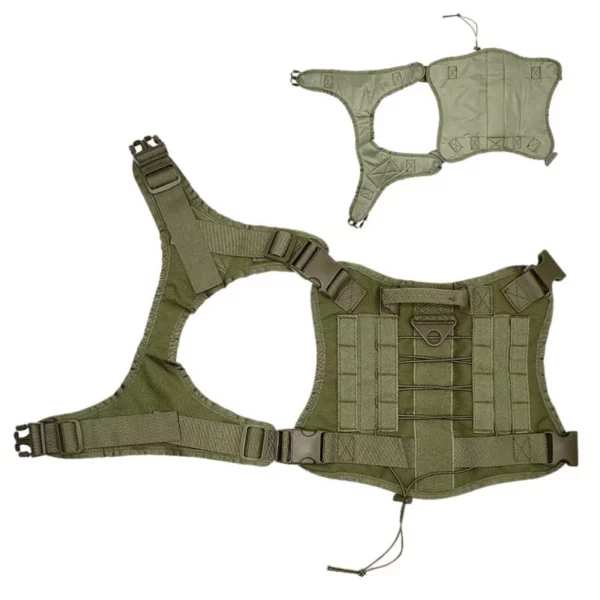 Tactical dog harness with leash