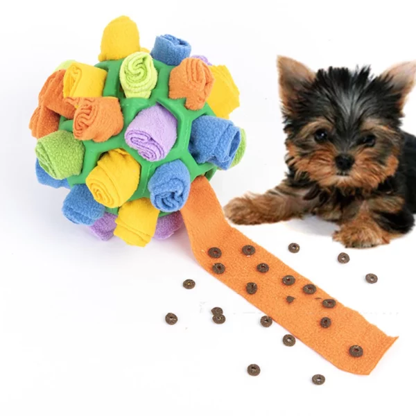 Snuffle ball dog toy