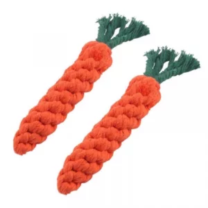 Carrot-shaped rope toy for dogs