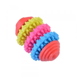 Multi-colored interactive dog toy