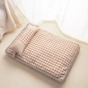 Checkered dog bed