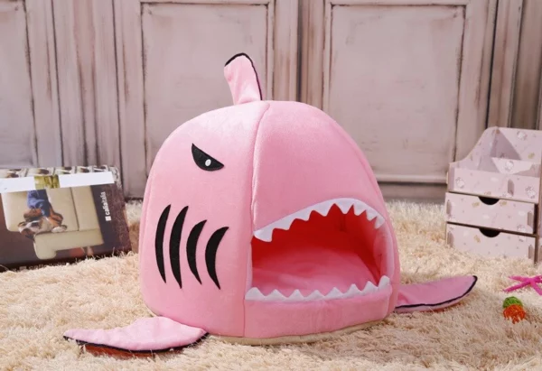 Shark shaped dog bed