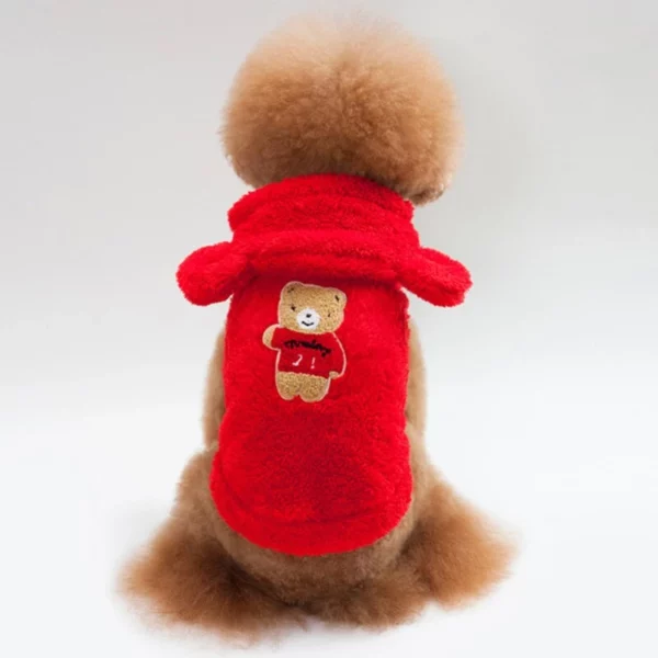 Bear patterned dog coat