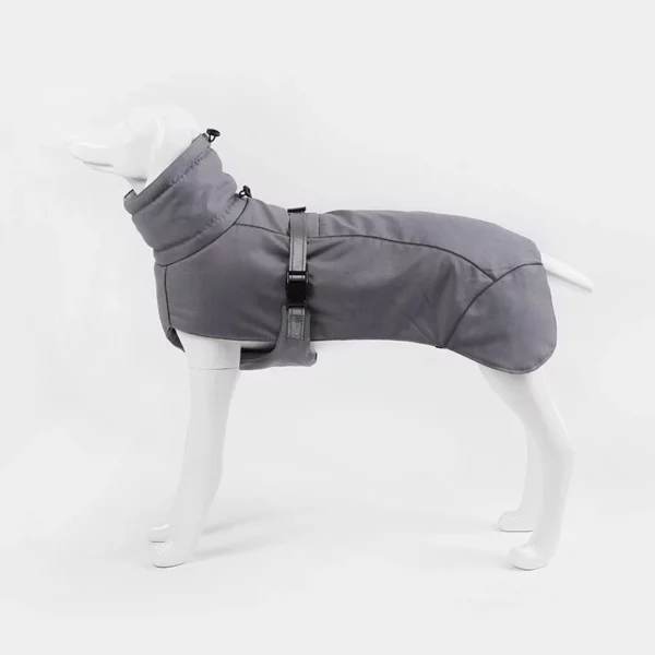 Warm and thick high collar coat for dogs