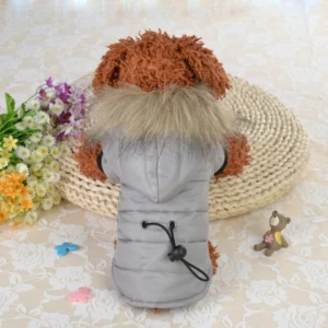 Soft Fur Hooded Winter Dog Coat