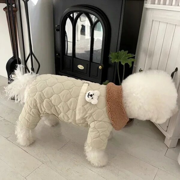 Chic quilted down jacket for dogs