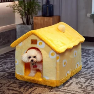 Kennel with an egg pattern for dogs