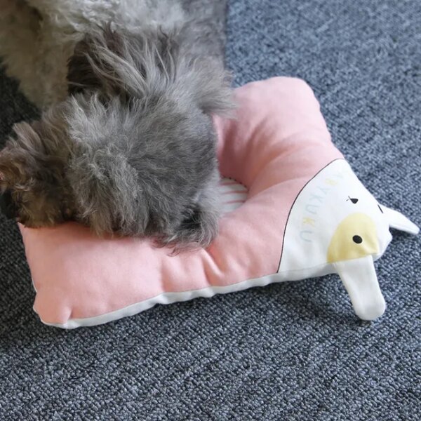 Cozy colorful square pillow for dogs