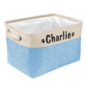 Personalized dog storage basket