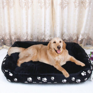 Black paw pattern basket for large XXL dog