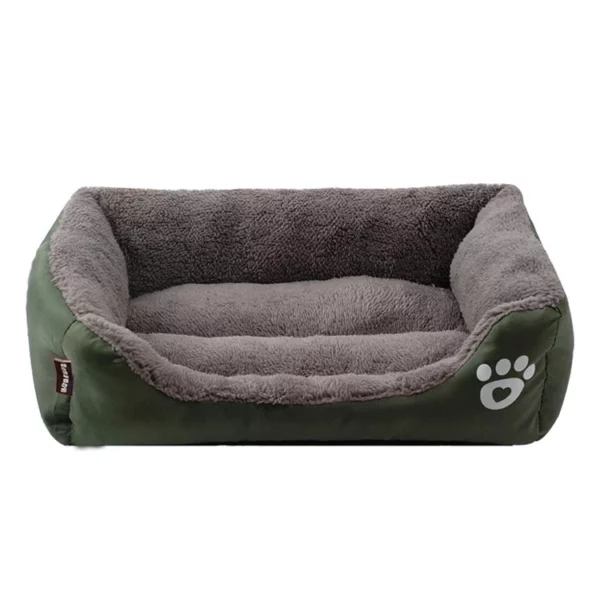 Rectangular cotton bed in solid color for XXL dogs