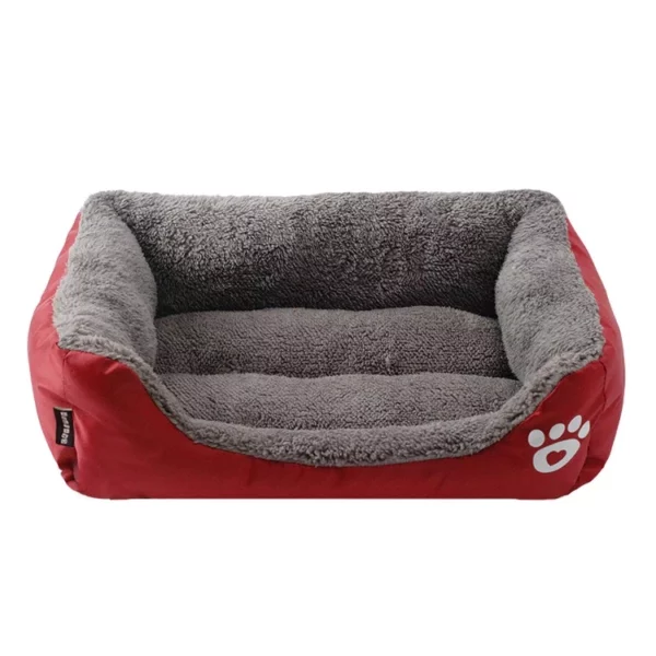 Rectangular cotton bed in solid color for XXL dogs