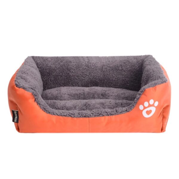 Rectangular cotton basket with paw pattern for XXL dog