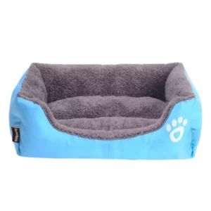 Rectangular cotton bed in solid color for XXL dogs